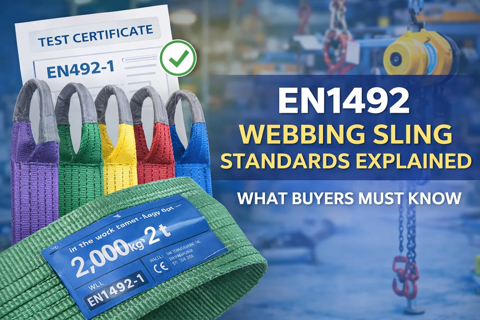 EN1492 standard guide for webbing slings and round slings